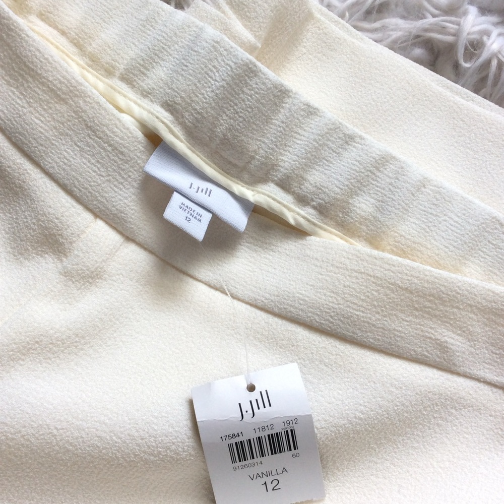 NWT J.Jill Vanilla Crepe Wide Leg Pants - Picture 4 of 4